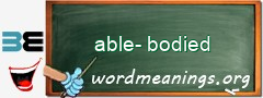 WordMeaning blackboard for able-bodied